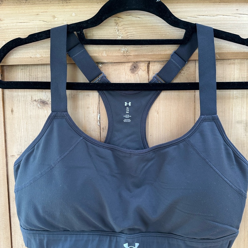 Under Armour Charcoal Cross-Back Sports Bra